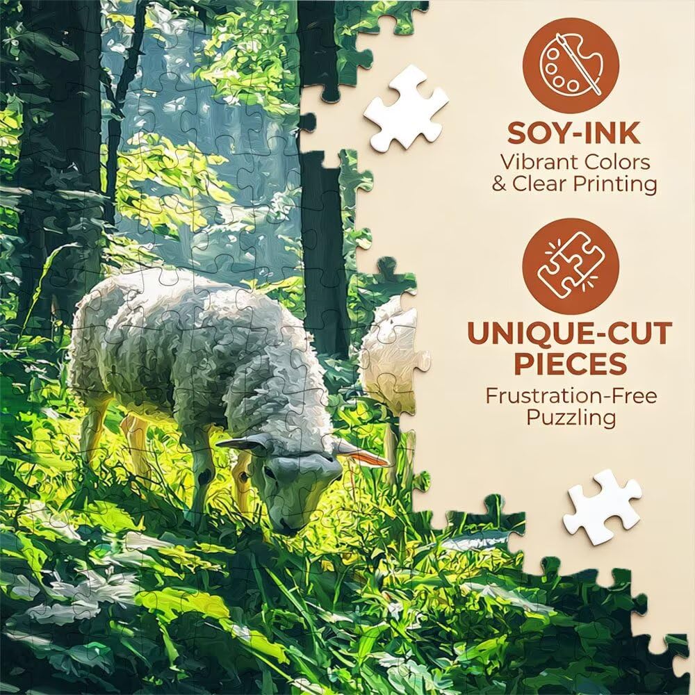 Puzzle 3000 elementów, puzzle dla dorosłych w lesie kozy artystyczne puzzle, gra puzzli, drewniane układanki, niemożliwe klasyczne układanki, do gry edukacyjnej wyzwanie zabawki, układanki rodzinne