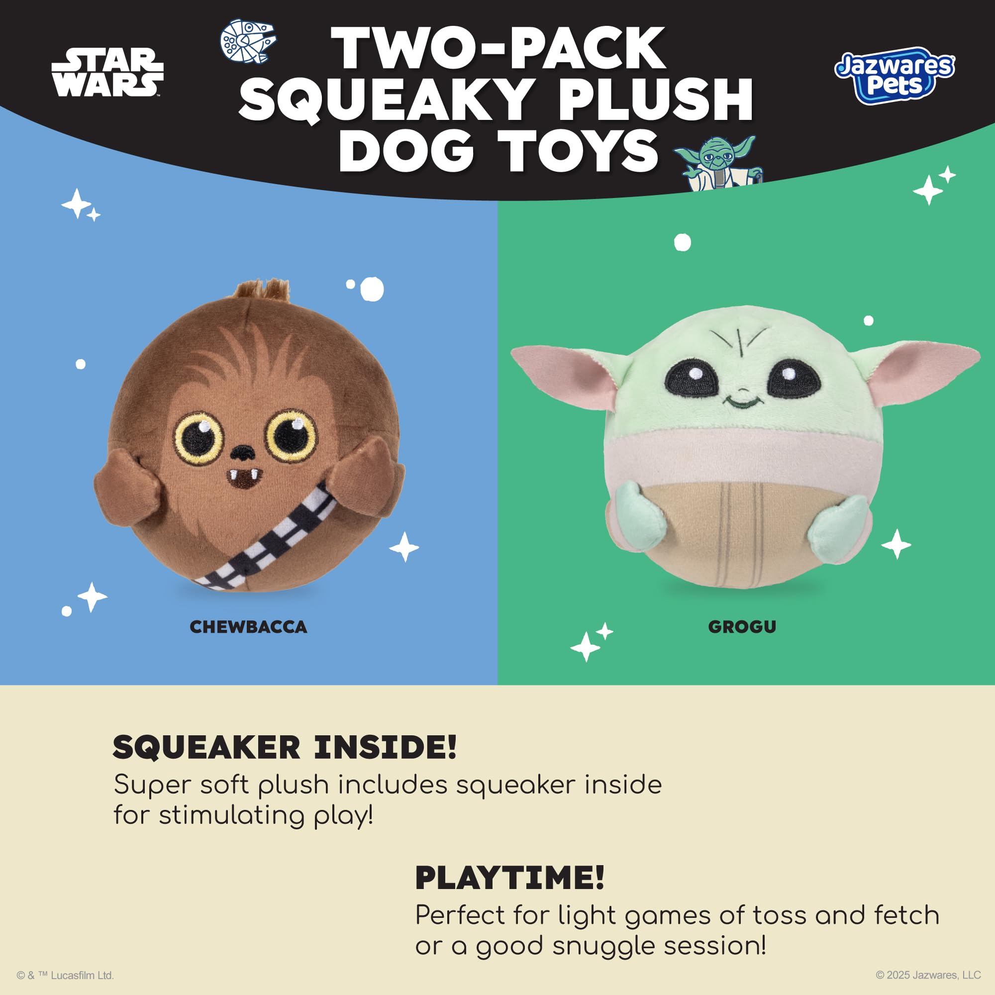 Disney - 2er-Pack - Quietschendes Plüsch - Hundespielzeug - Stil 2