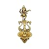 Amazon Brand - Umi 8 Inches Brass Dancing Ganesha Oil Diya, Diyas for Home Decor, Standard, Pack of 1