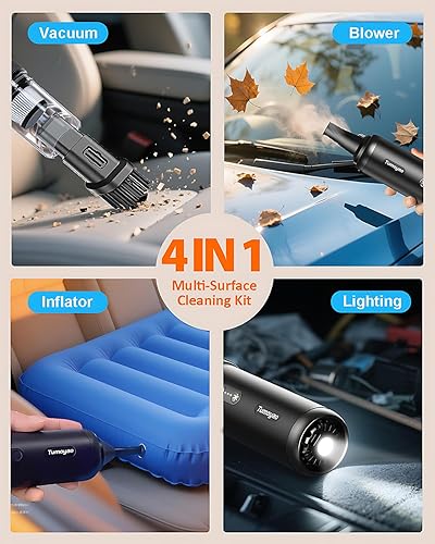 Miniatura 2 de Aspiradora portátil inalámbrica para automóvil, 21000 PA, succión y soplador de mano de alta potencia, pequeña aspiradora de mano inalámbrica para