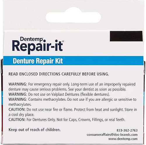 Miniatura 6 de d.o.c. Dentaduras Postizas Kit de reparación de emergencia 3Cada, paquete de de 3