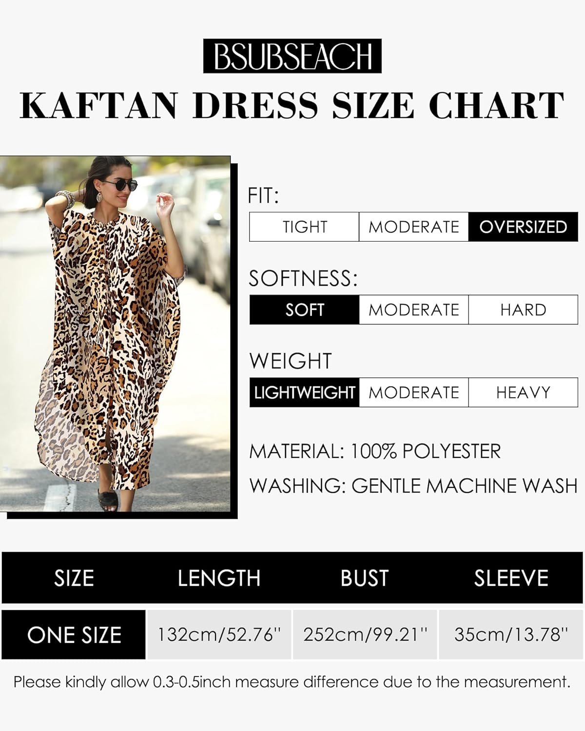 Bsubseach Beach Kaftan Dresses Cheetah Long Rayon Caftan Swim Cover Up Muumuu Animal Dress Oversized Coverups Swimwear - Image 2