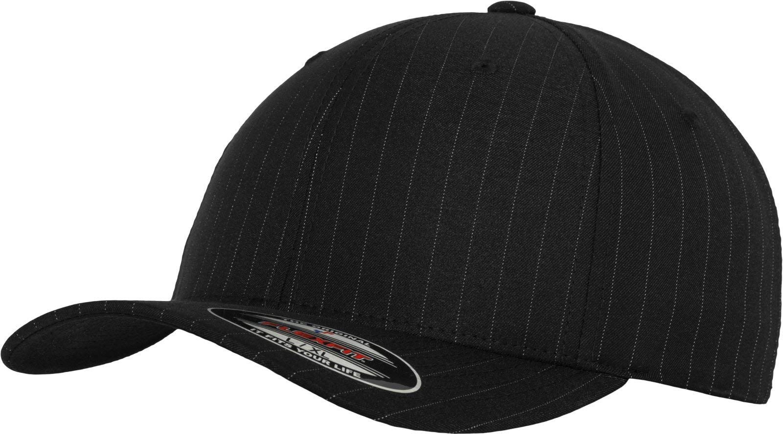 Flexfit Erwachsene Mütze Pinstripe, Blk/​Wht, S/​M