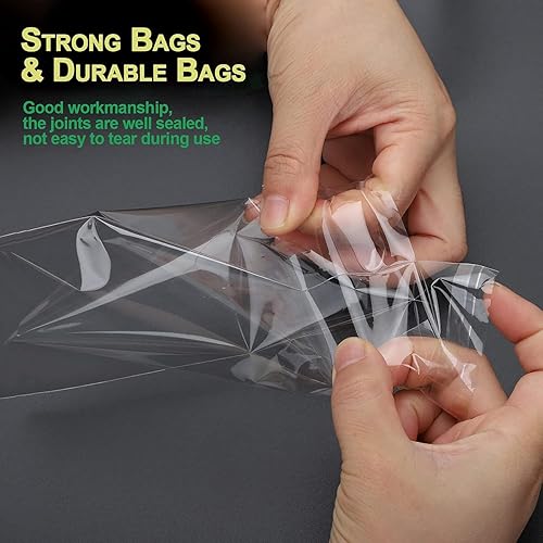Miniatura 5 de 50 bolsas de celofán transparentes de 10 x 13 pulgadas, bolsas de celofán resellables, bolsas de polietileno resellables de 2.8 mils, bolsa de OPP