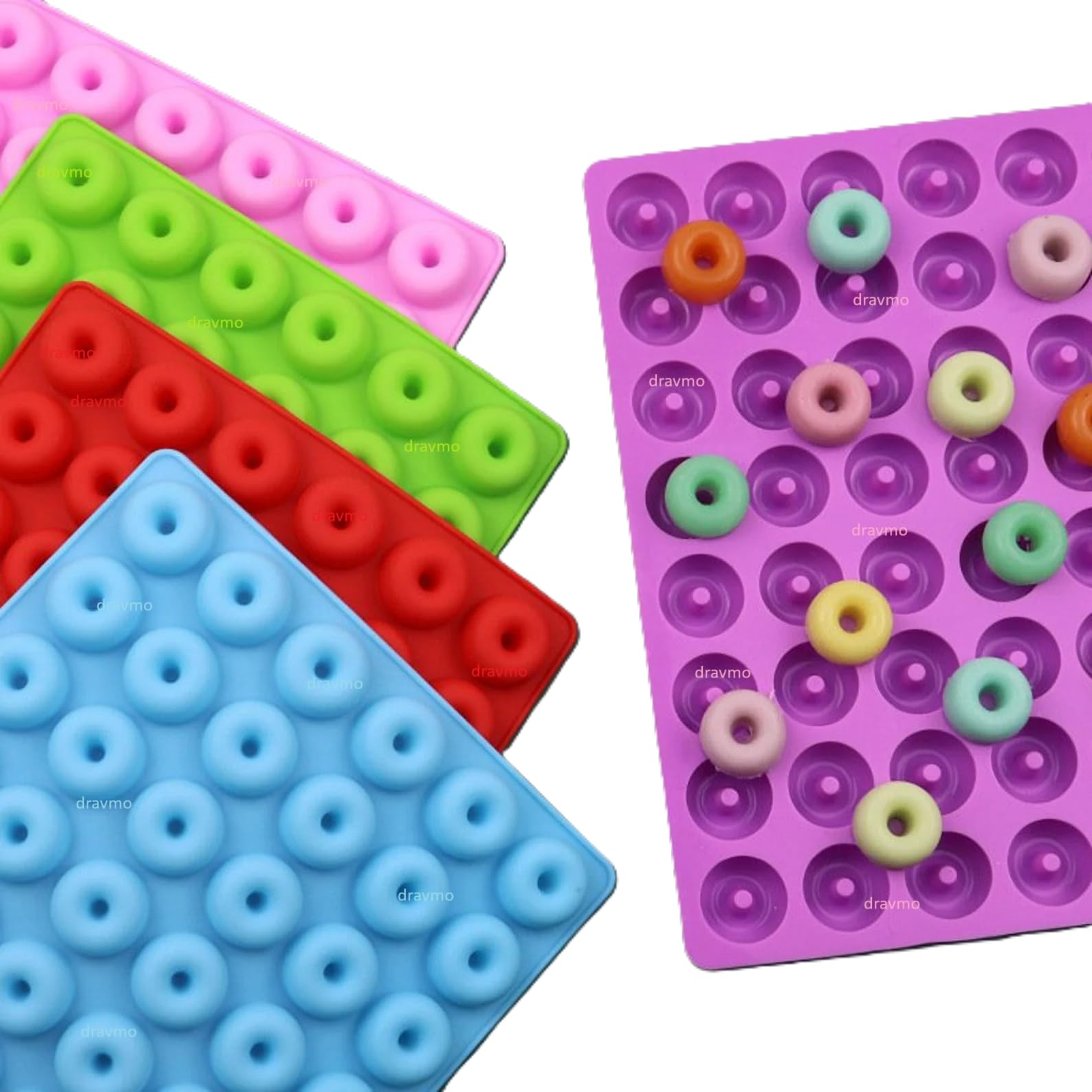 dravmo® Donut Silicone Mould for Baking I Donut Silicone Candy Molds I Ring Gummy Candy I DIY for Biscuit, Chocolate, Muffins, Jelly, Bagels, Caramels, Ice Cube, Truffles (6-Cavity, 3pc) (B0D7SKNYV7) Amazon Price History, Amazon Price Tracker