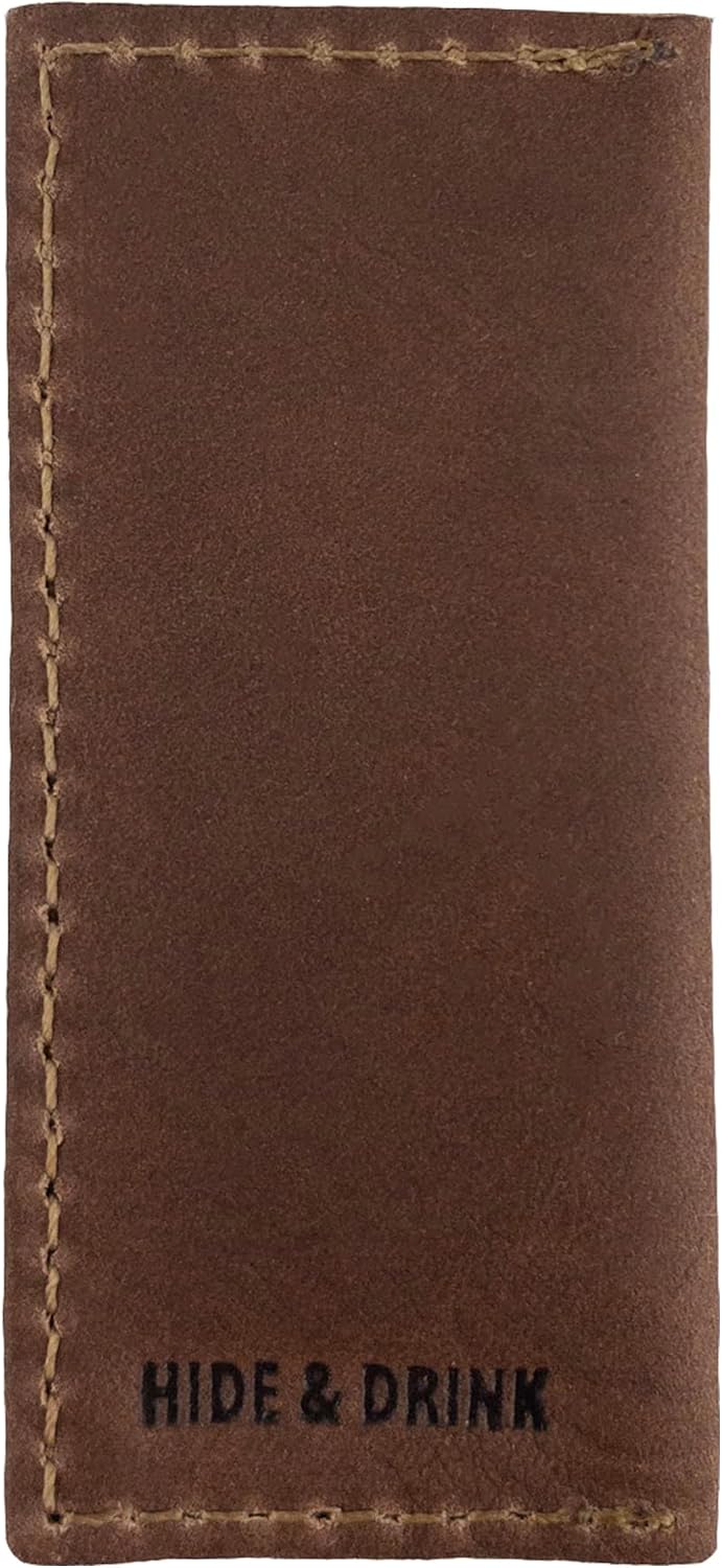 Hide & Drink, Set of 4 Tooth Pick Cases, Cooking Accessories, Full Grain Leather, Handmade, Single Malt Mahogany