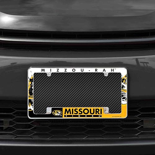 Miniatura 149 de Rico Industries NCAA Marco de matrícula estándar cromado de 12 x 6 pulgadas para automóvil, camión, SUV (escuelas L-M)