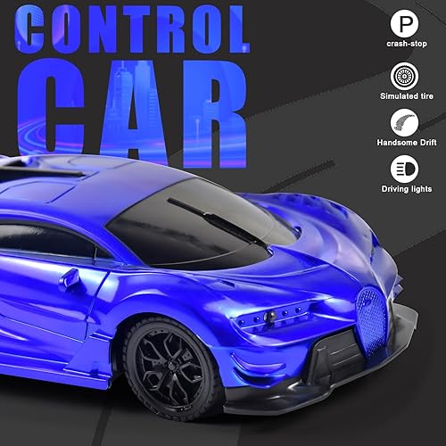 Miniatura 3 de Tuko Juguetes de coche a control remoto, juguetes RC para niños y niñas de más de 3 años (azul)