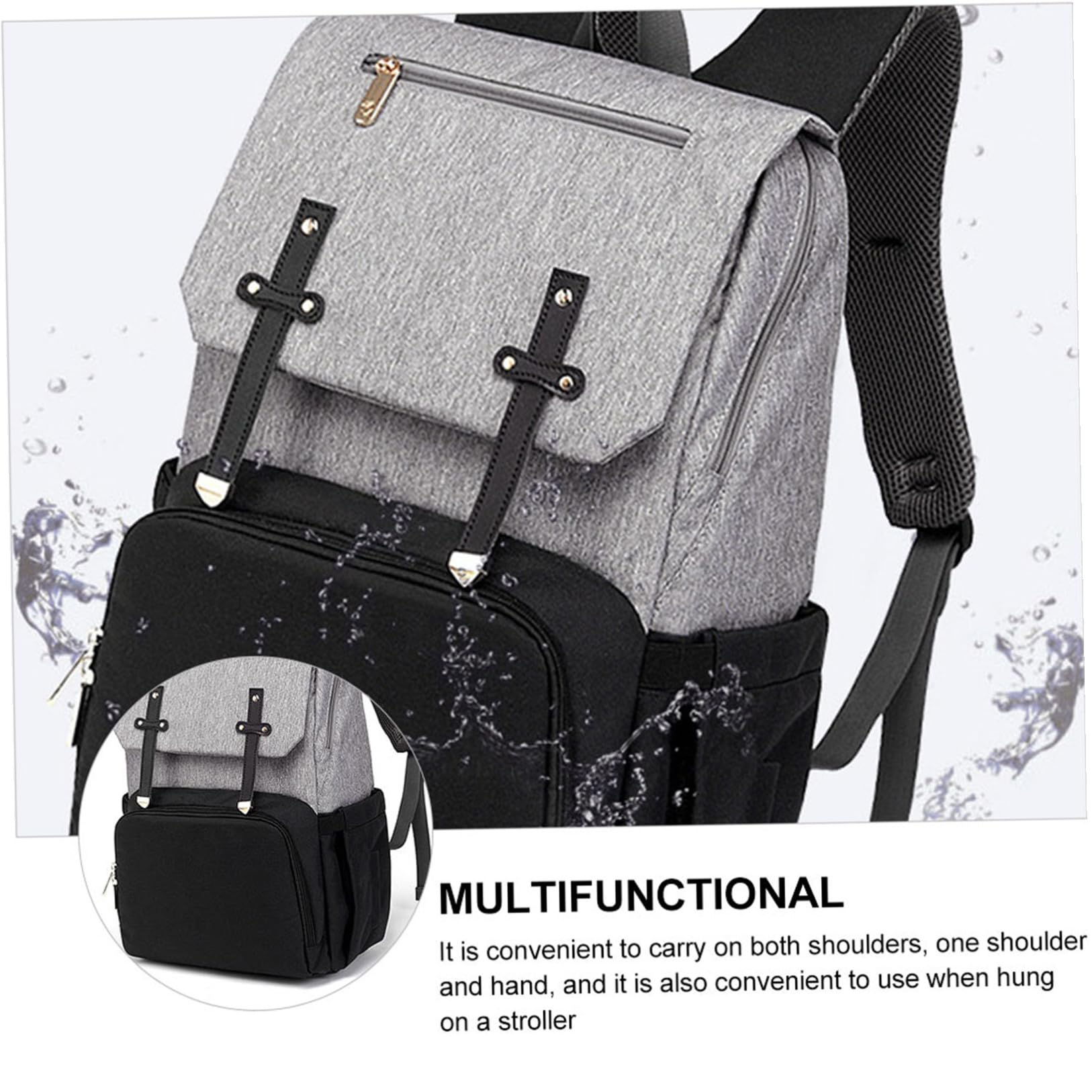 Multifunktionaler Wickelrucksack für Mama mit Großer Kapazität Strapazierfähigem Oxford Stoff zum Reisen und Ausflügen