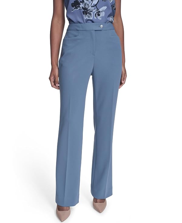 Calvin Klein Women's Pleated High Waisted Modern Fit Pant, Flint, 16 by Calvin Klein - Used condition - US$32.39