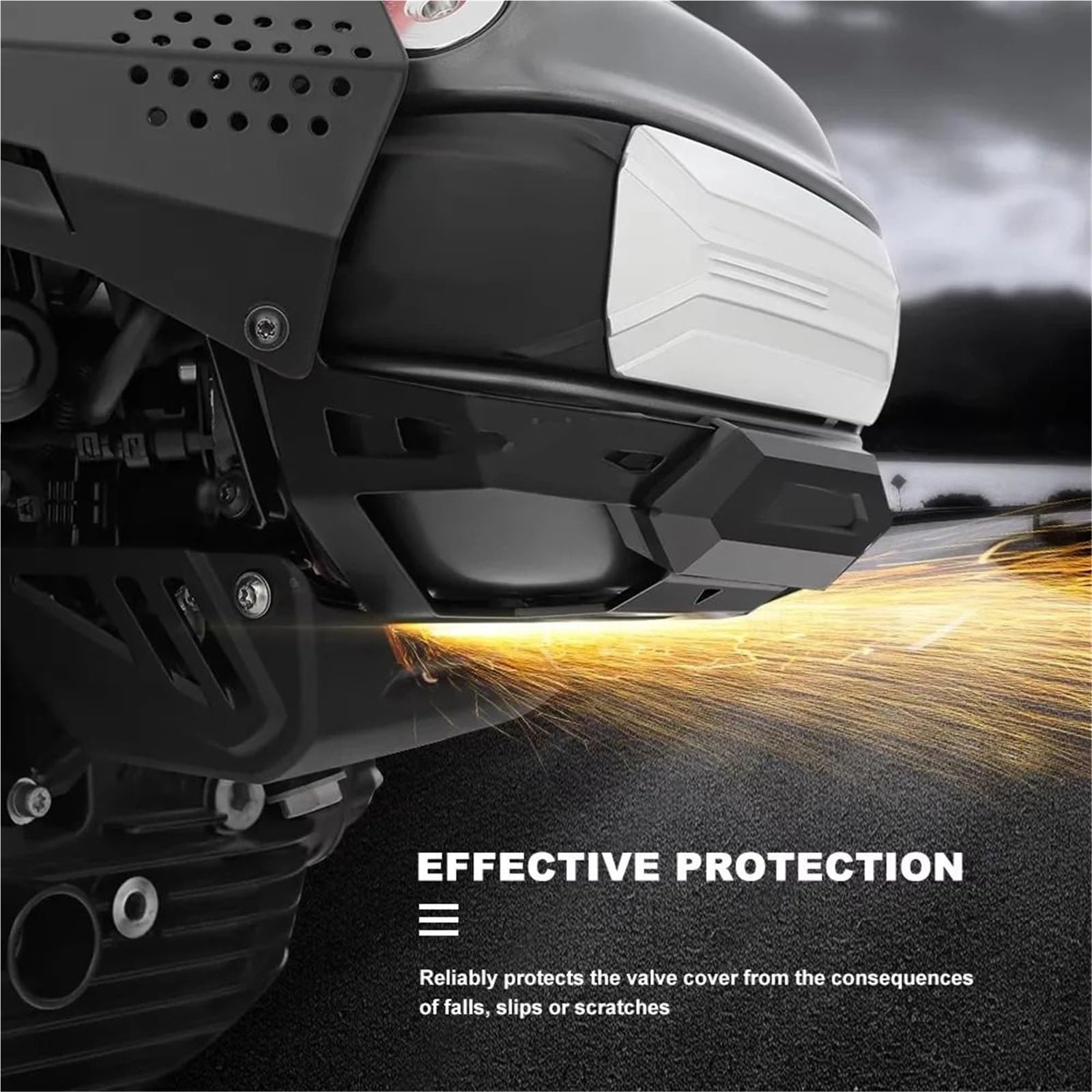 Seitenverkleidungen Zylinderkopfschutzabdeckung passend für Bmw R12 R12nineT R 12 NINET 2023- Motorradzubehör Motorschutz Motorrad Kühlerschutz(Black-Black)