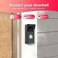 Vista 3 de Funda de silicona para timbre de video Ring de 2ª generación (versión 2020) – Cubierta de timbre de anillo resistente a la intemperie con visera