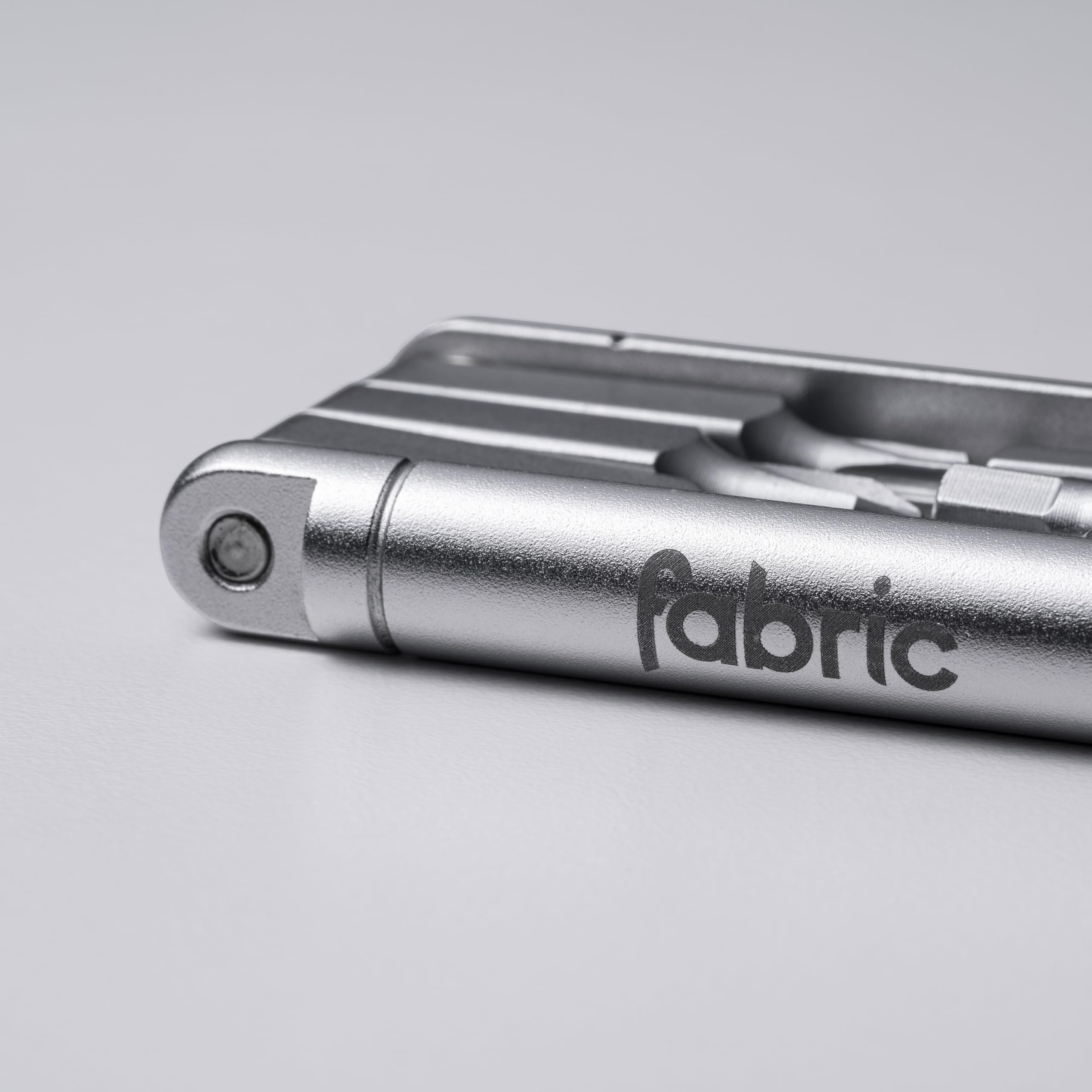 Fabric EightTool - Foldable Multitool for Cycling: 8 in 1 - Hex Keys, Torque, Screwdriver - Compact Bike Repair Tool - Silver - FTL-02