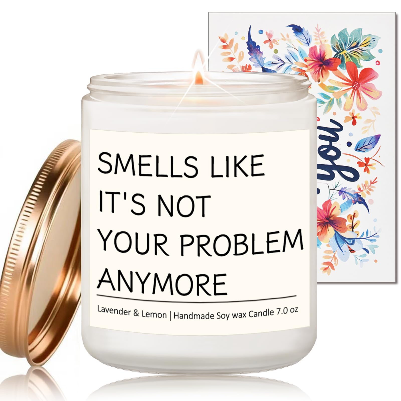 Leaving Retirement Gift for Coworkers Teacher Friends Lemon Scented Candle