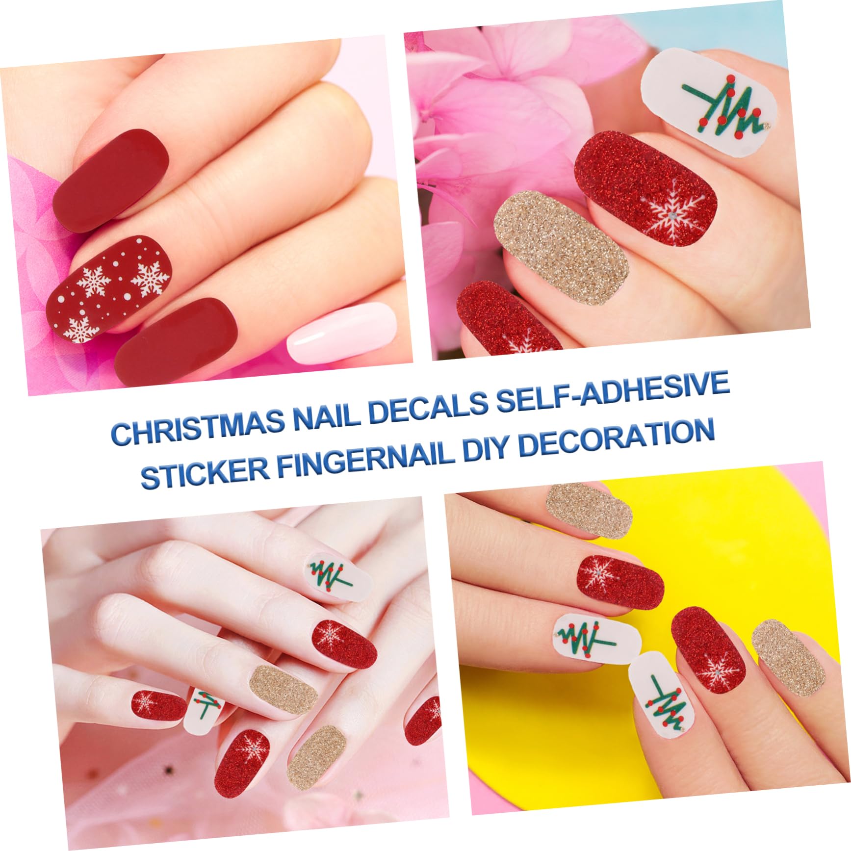 Healeved 30fogli Adesivi Per Unghie Natalizi Autoadesivi Decorazioni Per Unghie Stile Invernale Per Natale Vari Design Festivi