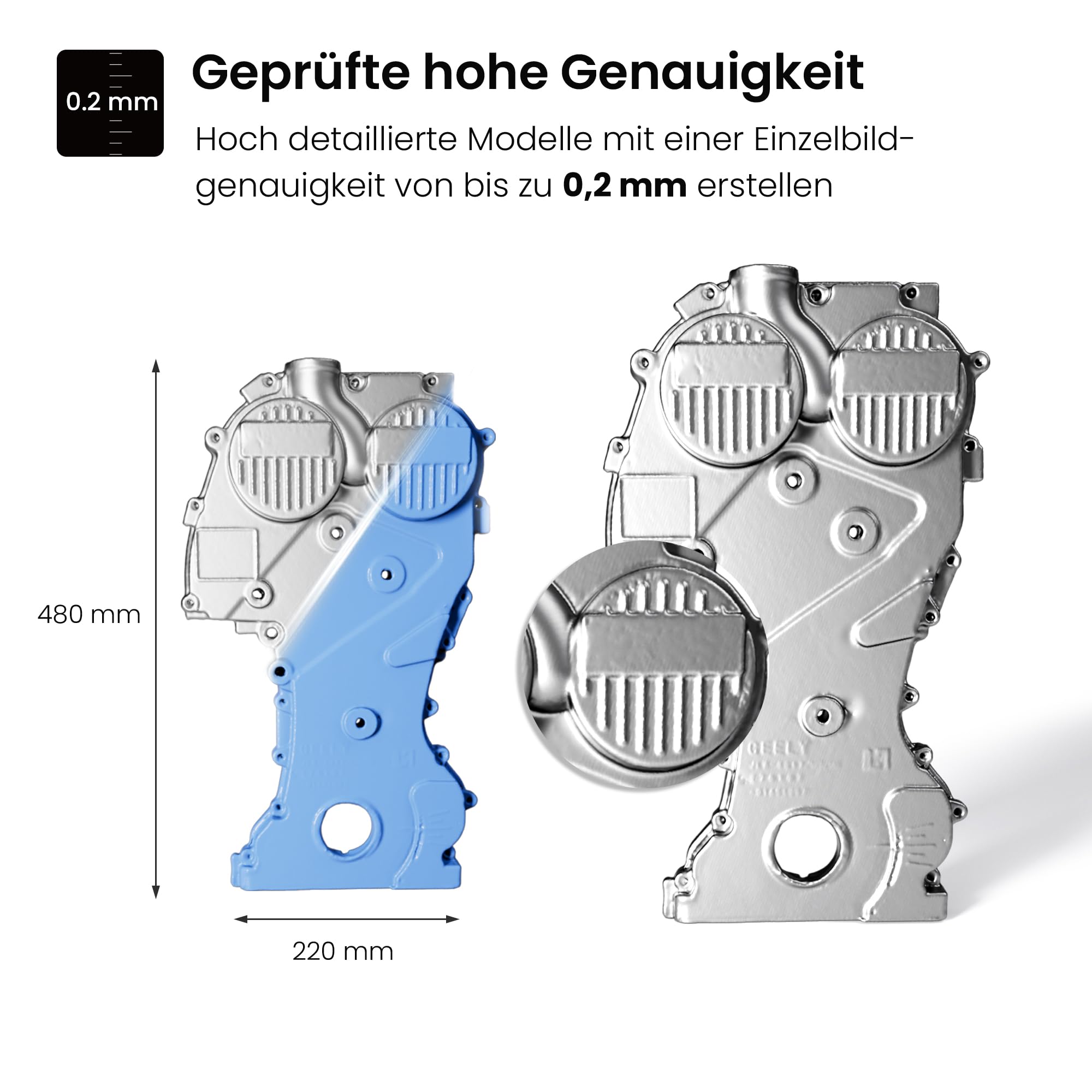 Revopoint INSPIRE 3D-Scanner für 3D-Druck, Handheld 3D-Scanner mit bis zu 18 FPS Scangeschwindigkeit, vollfarbiges 3D-Scannen, Quicksurface 30-Tage Testversion, Kompatibel mit Android/iOS/Mac/Win