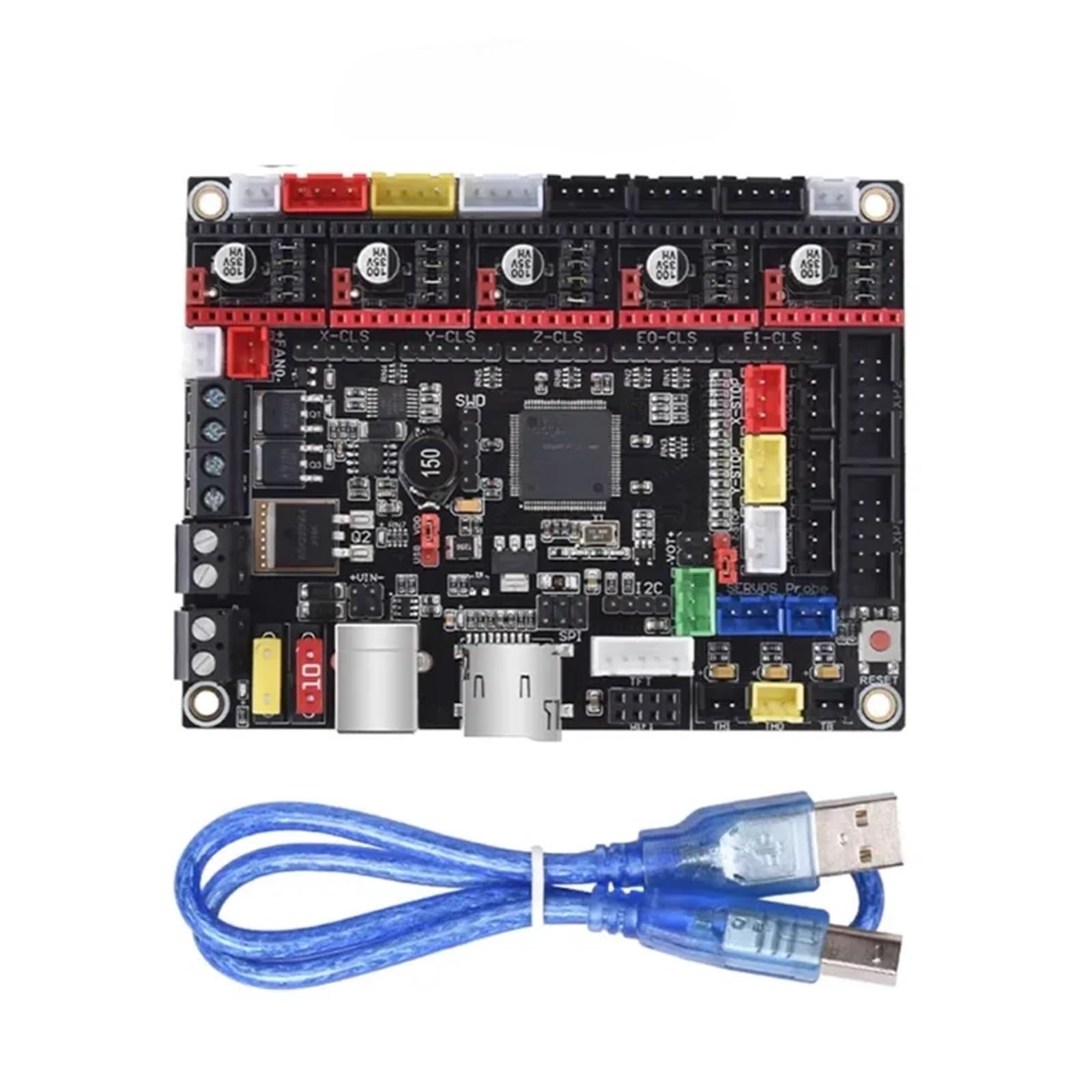 Kompatibel Mit BIGTREETECH SKR V1.4 32-Bit-Motherboard, Unterstützt UART/SPI/ESP-01S Und TMC2209-Treiber, Upgrade-Teil for LCD12864 Und 3D-Drucker, Stabile Leistung(with TMC2209x5)