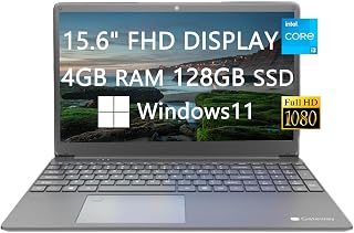 Gateway 2023 Newest Upgraded Laptops for College Student & Business, 15.6 inch FHD Computer, 11th Gen Intel Core i3-1115G4, 4GB RAM, 128GB SSD, Fast Charge, Webcam, Windows 11, LIONEYE HDMI Cable