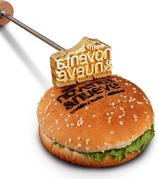 DEIRONPLY Personalized Branding Iron for Wood-Custom Branding Iron Logo,Custom Branding Iron Burning Stamp for Burger,Food,Steak,BBQ,Coconut, and Cake