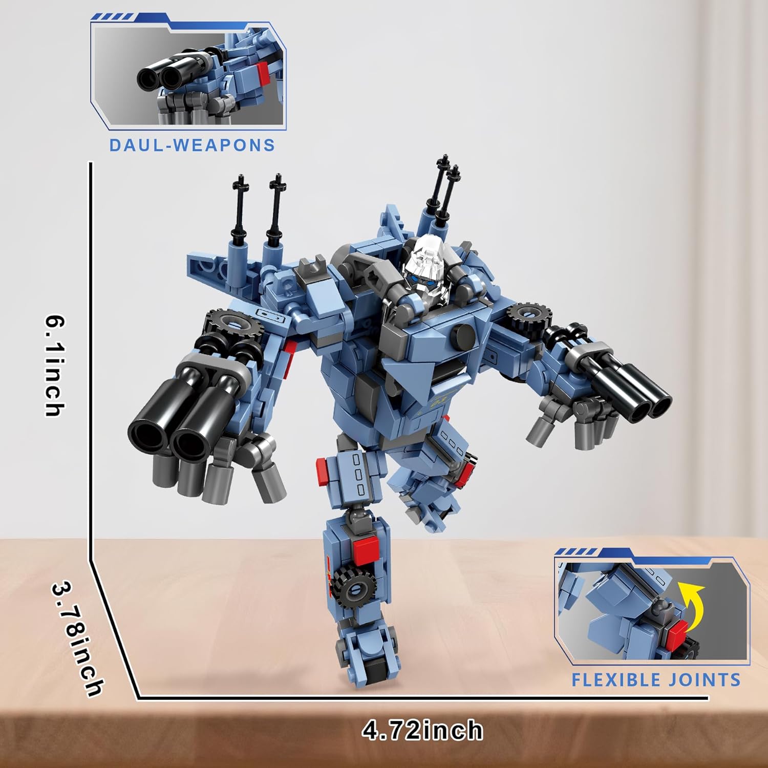 Transforming Mech Robot Building Blocks Set, 4 Types of Destroy Warrior City Mecha Action Figure with Weapons, Cool Creative Robots Toys Gift for Adults (1463 PCS)