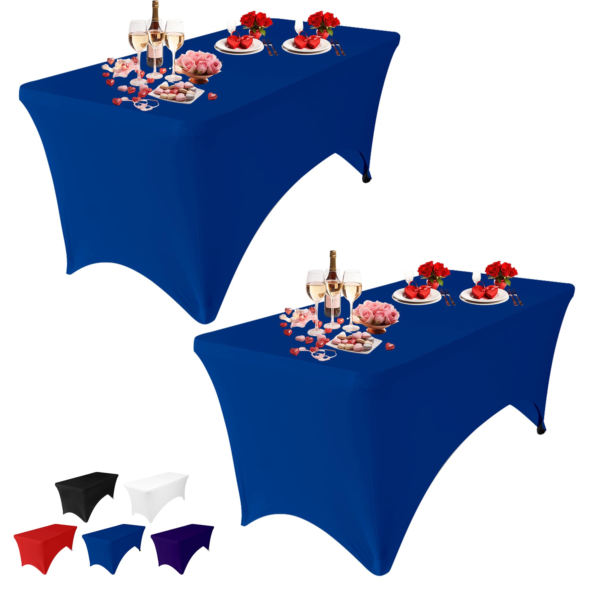 Nappe élasthanne extensible et infroissable lavable bleu roi lot de 2