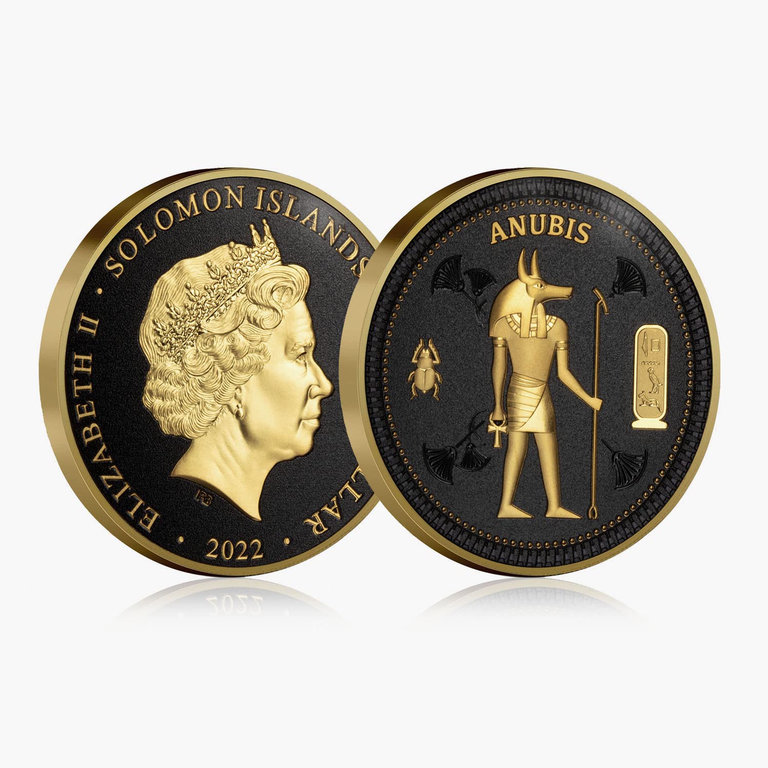 The Mysteries Of Ancient Egypt Anubis Gold Plated Coin Solomon | Desertcart  Samoa