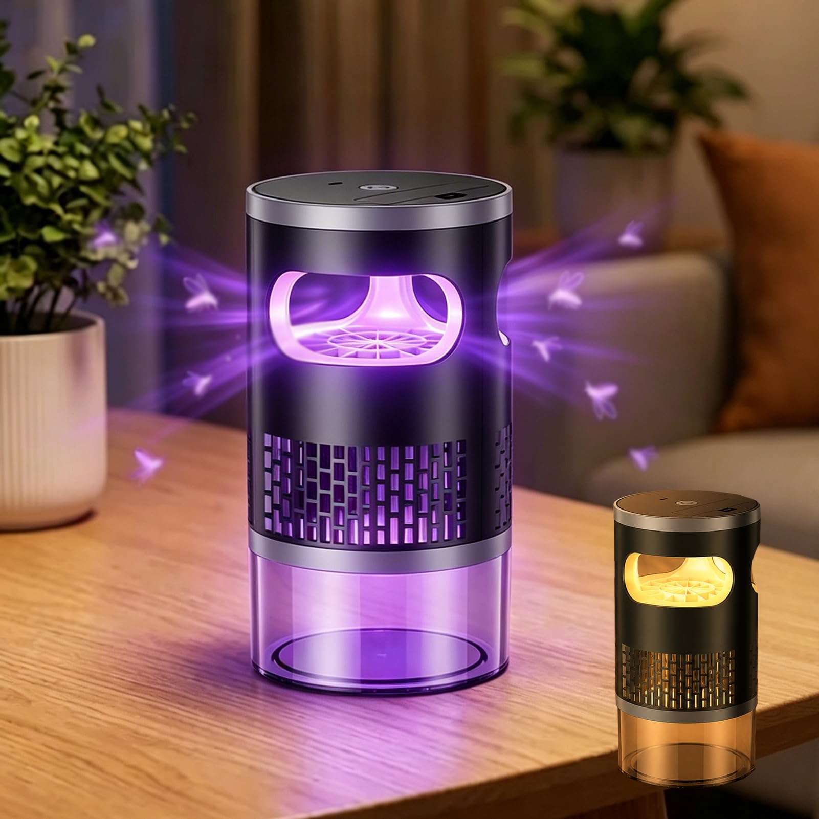 Lámpara LED ultra silenciosa y trampa para mosquitos de interior sin químicos
