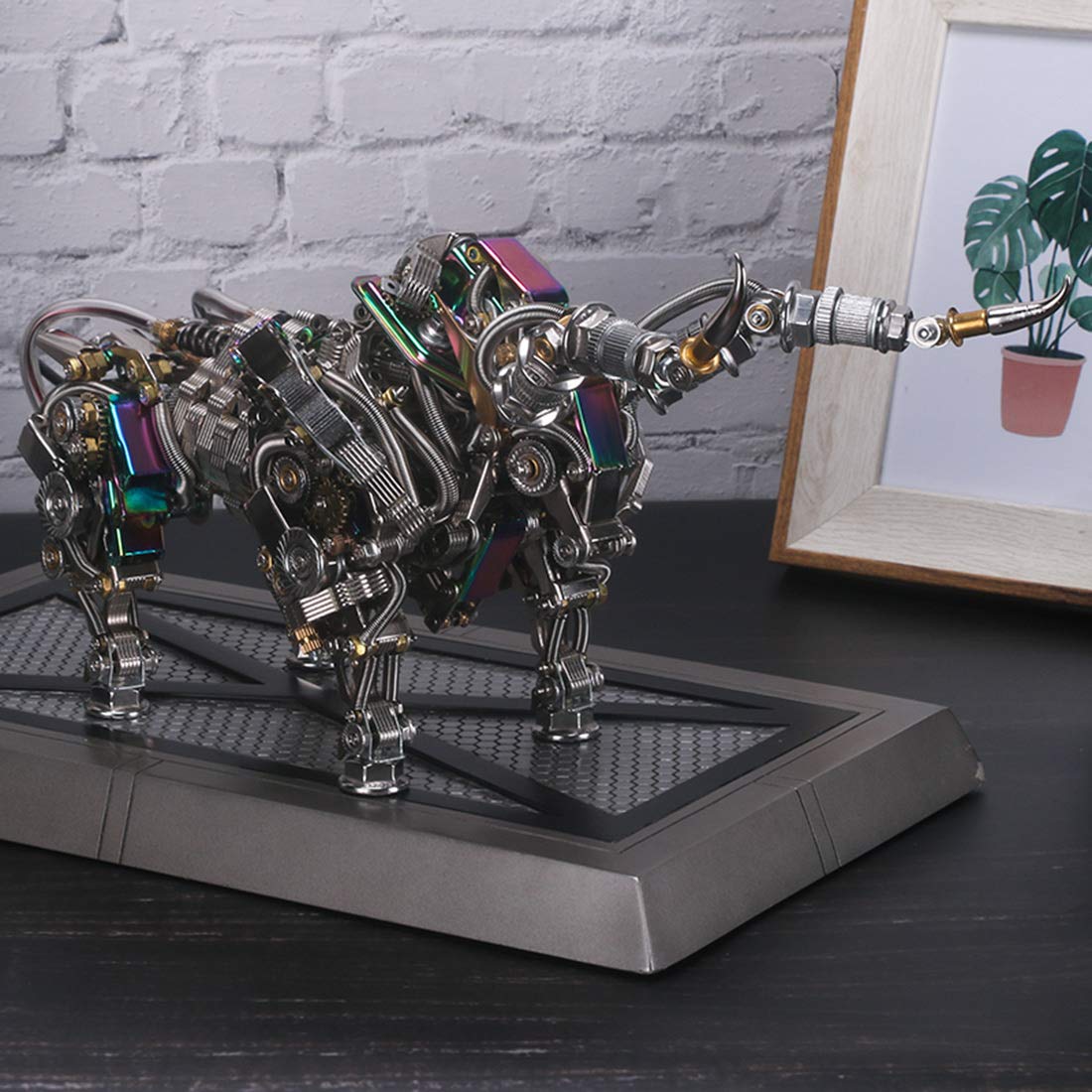 Zestaw 3D Metal Puzzle Mechaniczny Byk Model, 1087 szt. Stalowych Metalowych Puzzle 3D Miniaturowe Modele, Puzzle 3D Łamigłówki Metalowe Ozdoby Stali Nierdzewnej Dorosłych