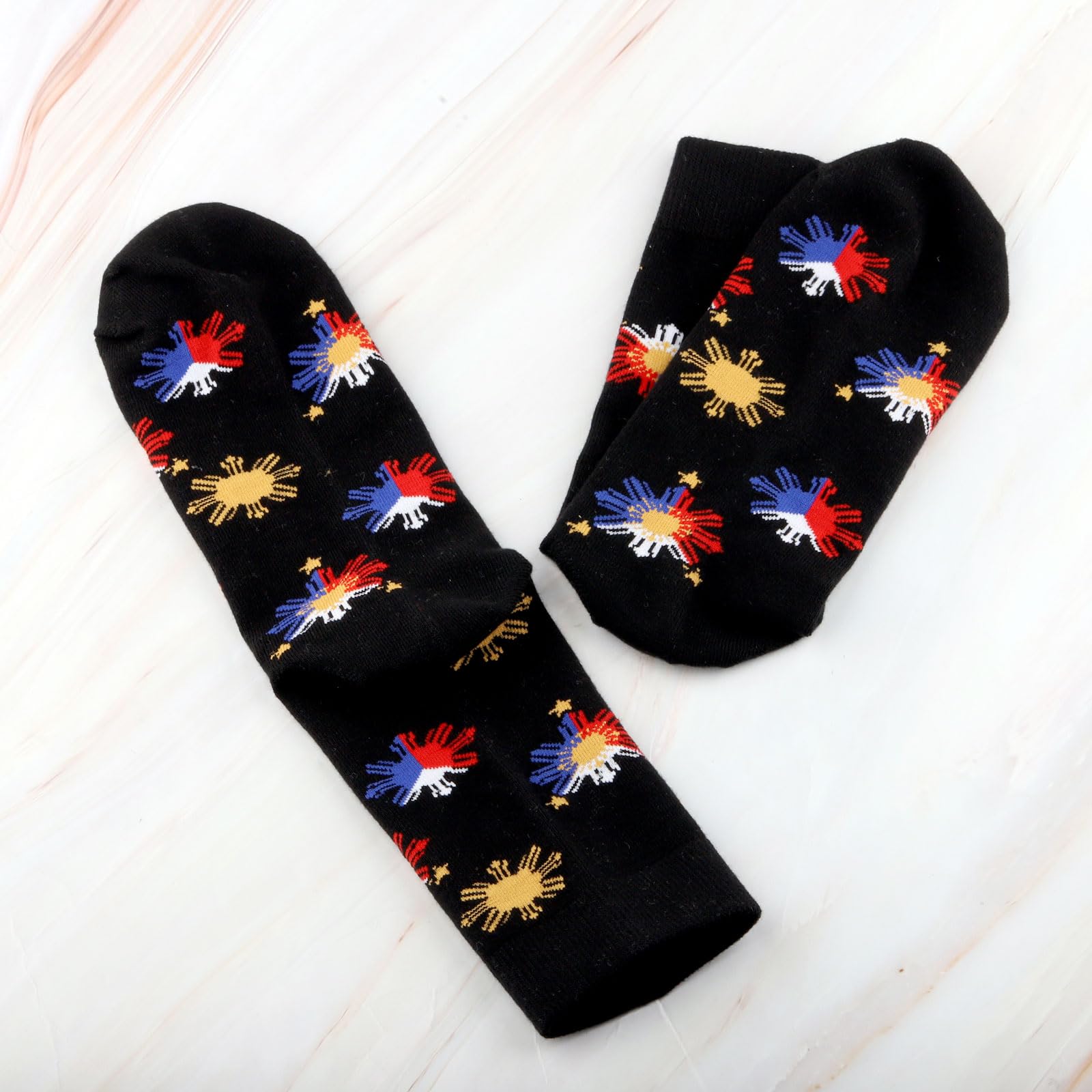 G2TUP Philippine Sun Star Flag Socks Filipina Philippine Pride Gift Philippines Faith Socks Philippine Pride Merch