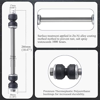 Amazon.com: K7275 Zinc-Nickel Alloy Front Stabilizer Sway Bar End