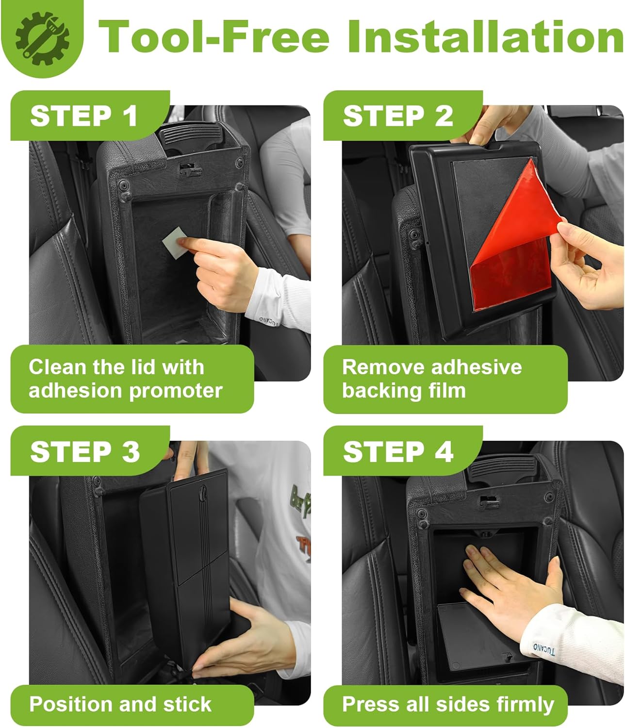 Center Console Organizer for Hyundai Sonata 2015 2016 2017 2018 2019 Armrest Hidden Storage Box Lid Secret Compartment Interior Accessories