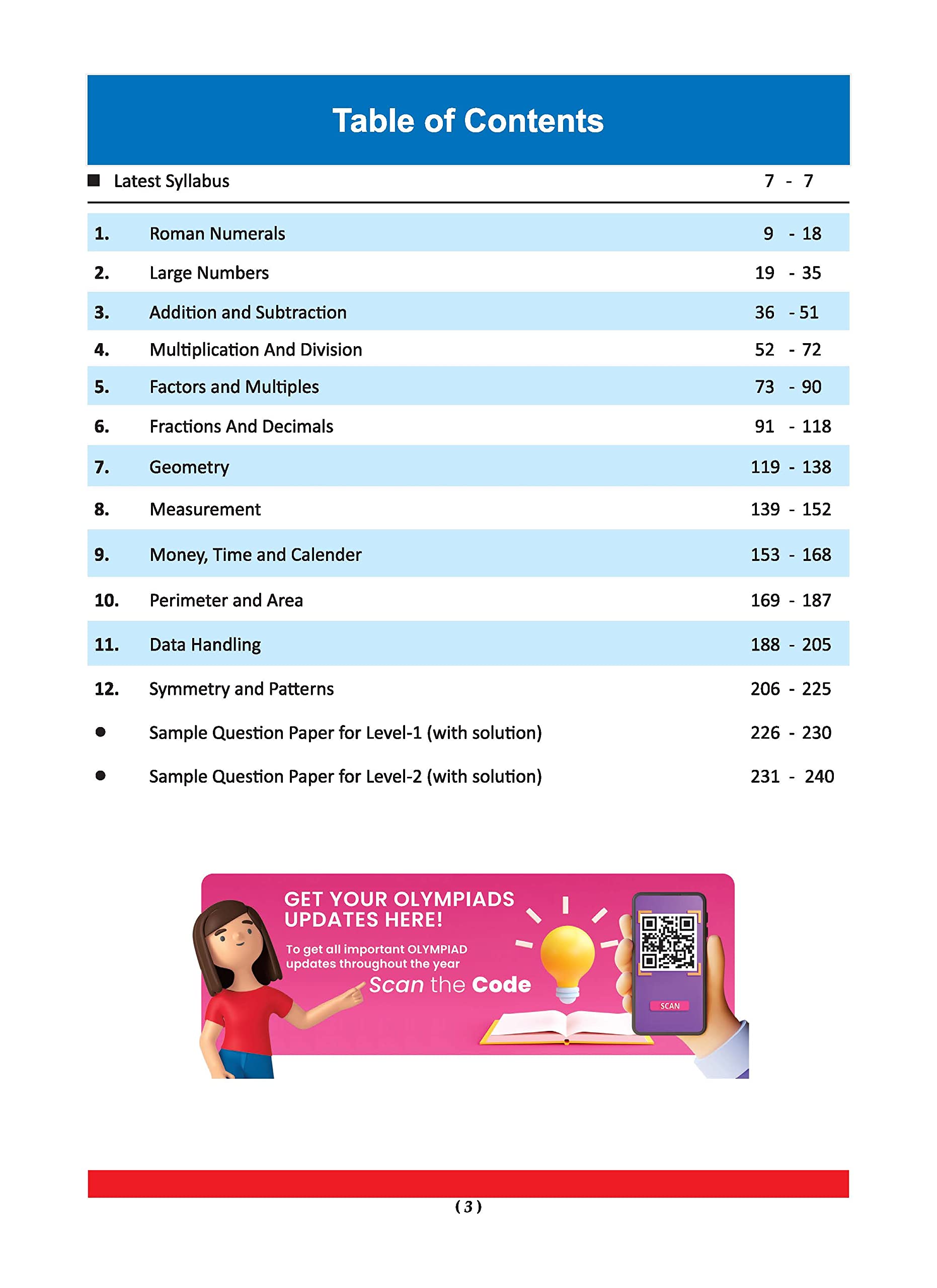 Oswaal One for All Olympiad Previous Years Solved Papers, Class-4 Mathematics Book (For 2021-22 Exam): Mathematics Class-4