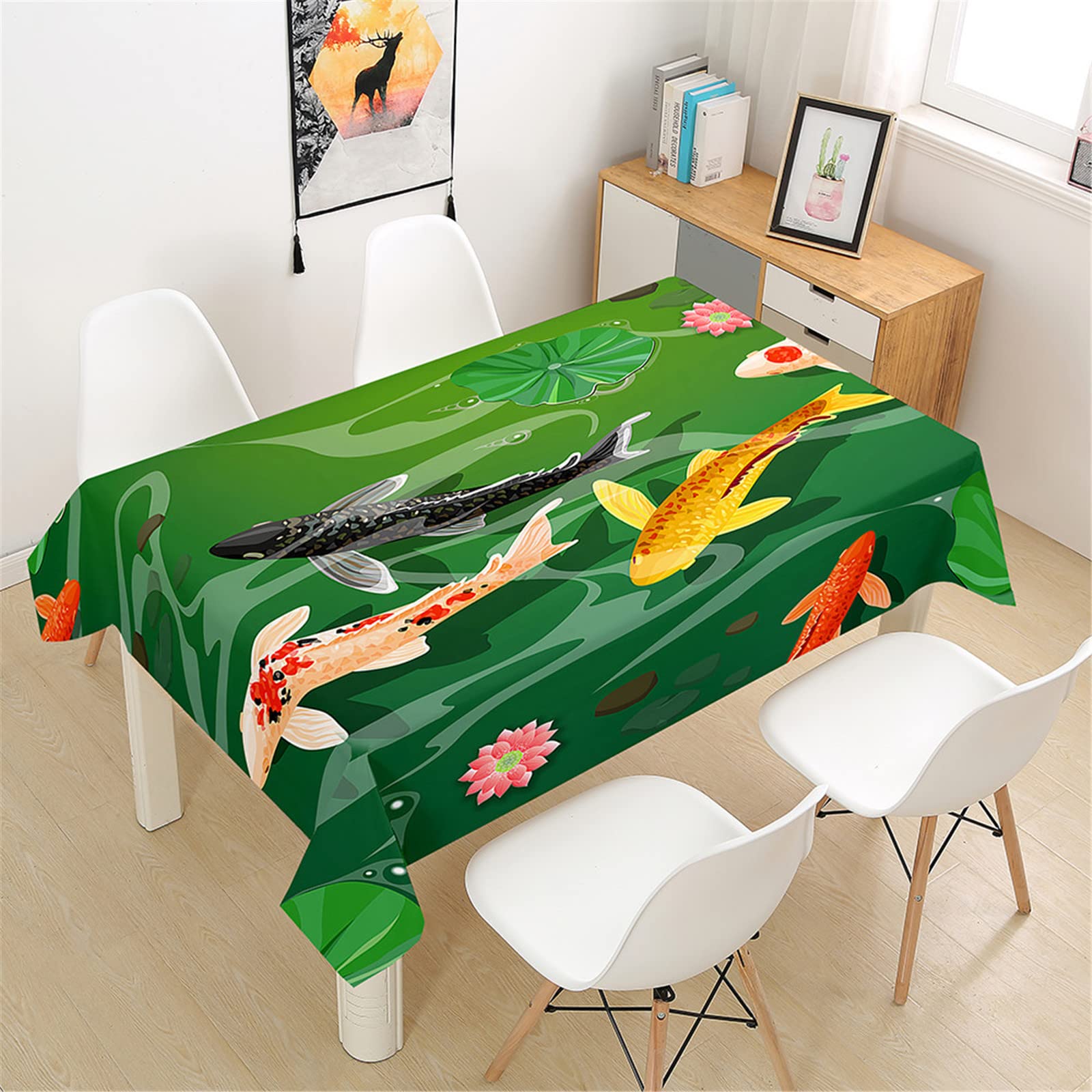 Morbuy Nappes Rectangulaires Anti Taches, 3D Vagues De L'océan Imprimé