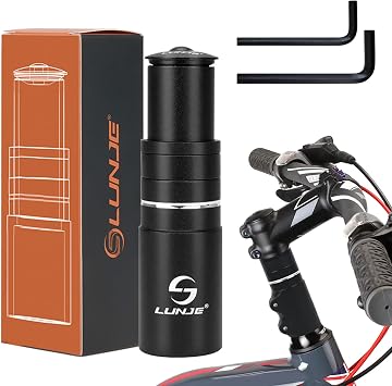 ROADNADO Bike Stem Riser Handlebar Extender 115/135/150/180mm for 1-1/8" 28.6mm Fork Lightweight Aluminum Alloy Bike Handlebar Extender for Mountain Road Bike MTB