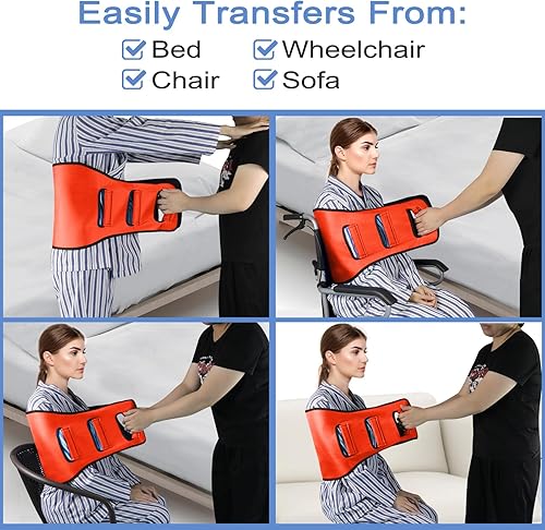 Miniatura 3 de Correa de Transferencia - Eslinga de Transferencia - Cinturón de Marcha Acolchado - Ayuda de Levantamiento, Estancia en Pie y Movilidad de Pacientes