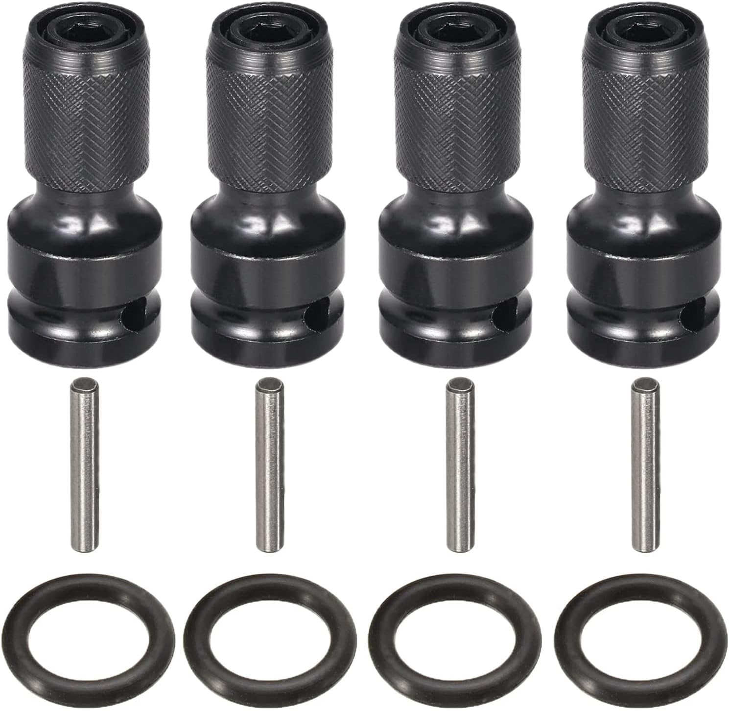 KEWAYO Quick Release 1/2Inch Square Drive to 1/4Inch Hex Female Socket Adapter Converter Chuck Adaptor for Impact and Ratchet Wrenches