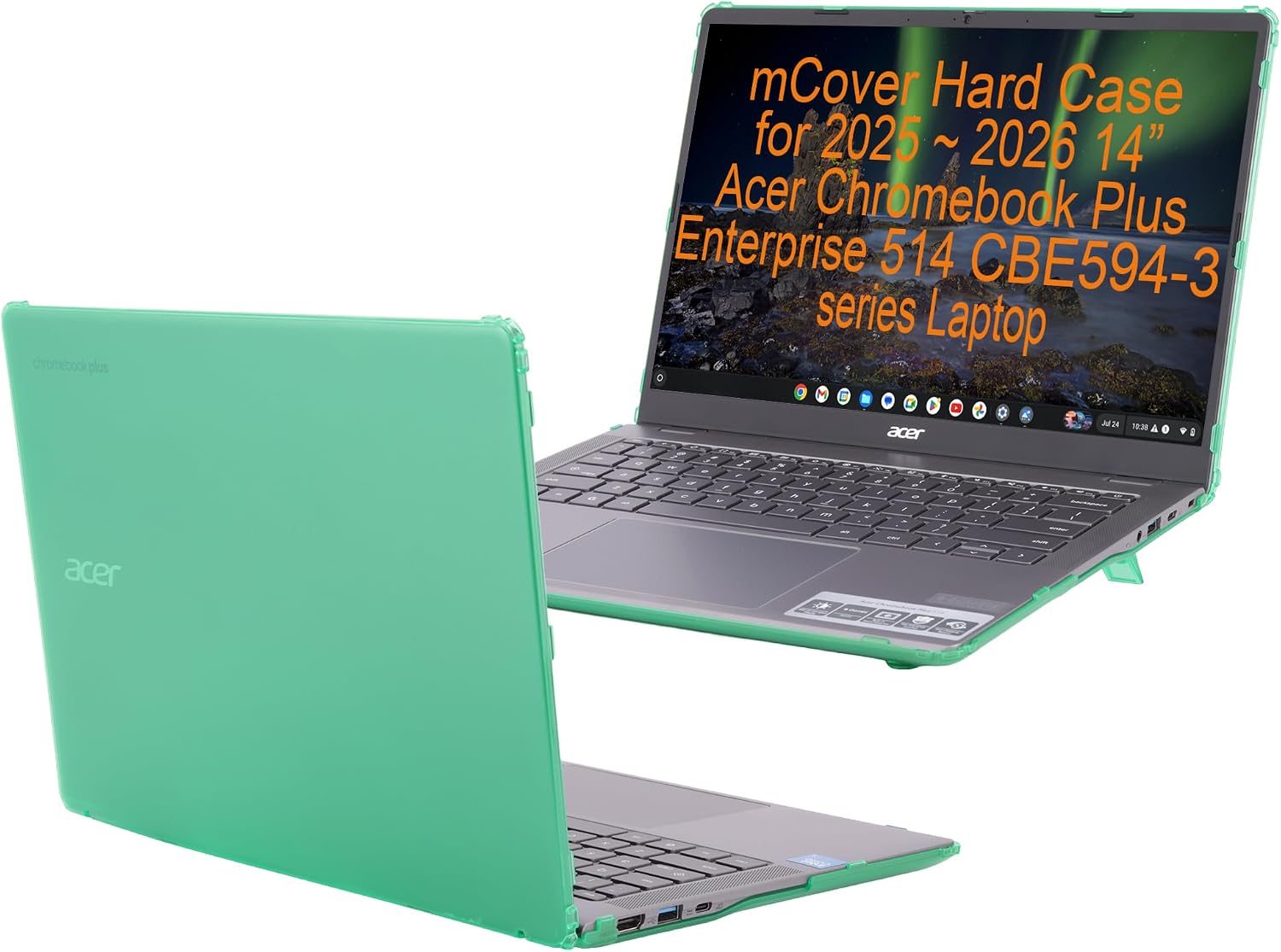 mCover Case ONLY Compatible for 2025 or Newer 14-inch Acer Chromebook Plus Enterprise 514 CBE594-3 Series Laptop Computer（NOT Fitting Other Acer Models- Green