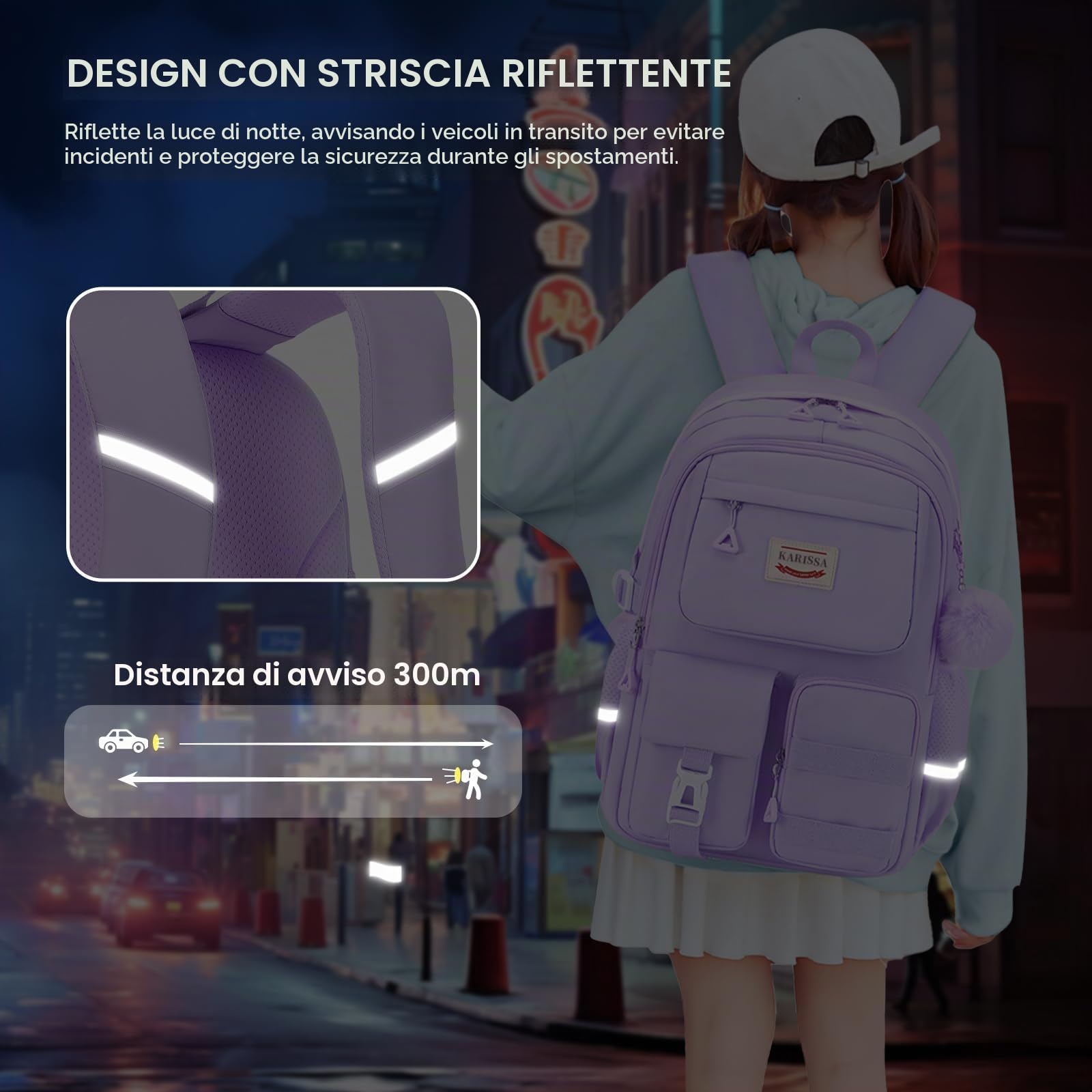 Amythe Zainetto Ragazza 2 pezzi, 29L Zaino Scuola con Borsa per la Spesa, Set Zaino Bambina Scuole Elementare e Medie, Zaini da Viaggio Casual per Adolescenti 10 e 18 anni