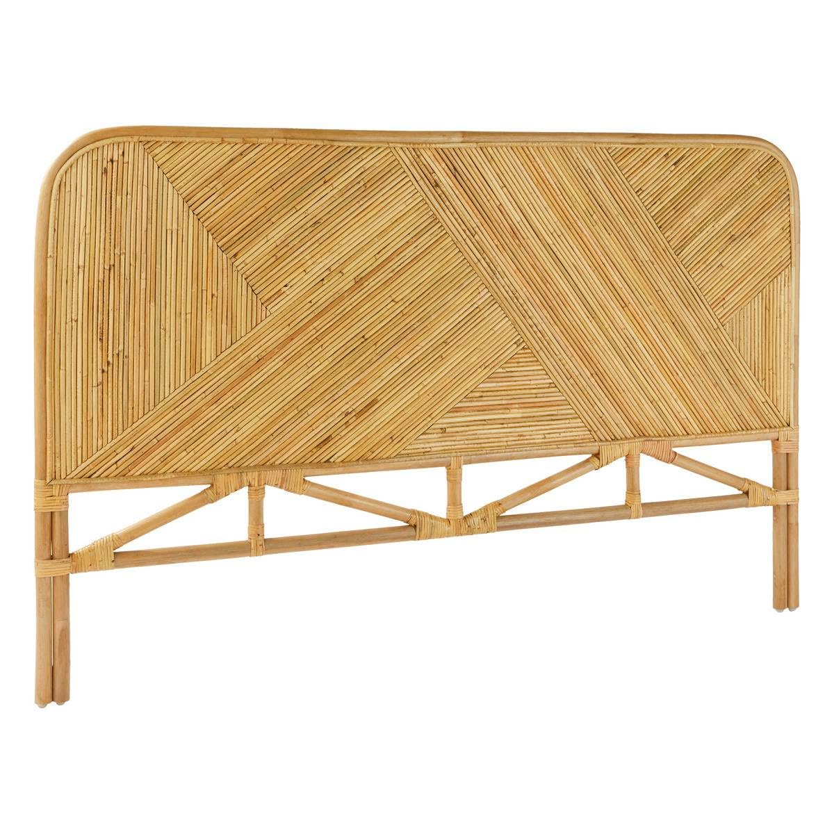 Atmosphera Créateur d'intérieur - Tête de Lit Tanae en Rotin - Beige - 160 x 103 cm - Style Bohème - pour Lit 2 Personnes, Chambre