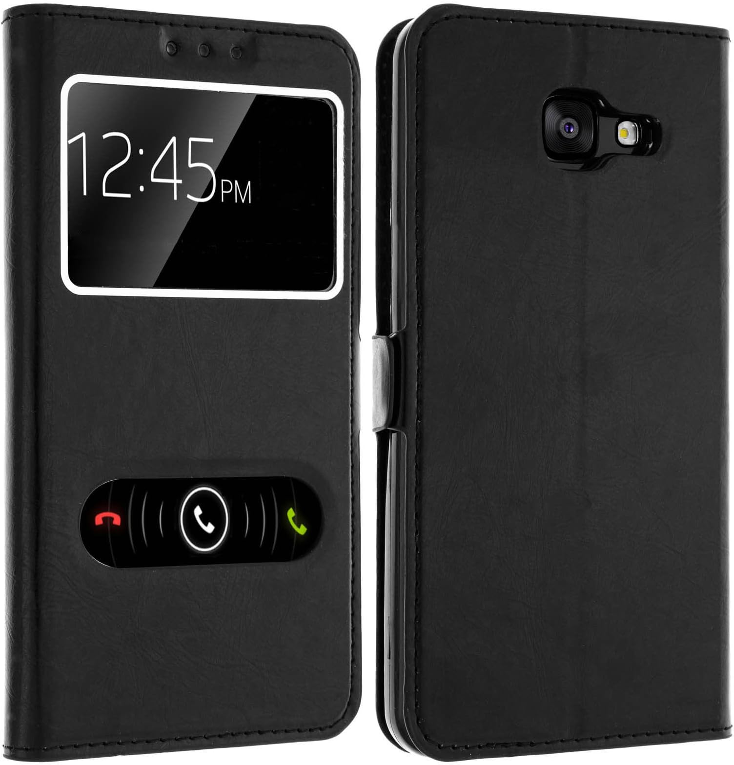 gemtoo® Mobile Phone Case Cover With Windows For Samsung Galaxy A5 2017 (A520) (Galaxy A5 2017, Black)