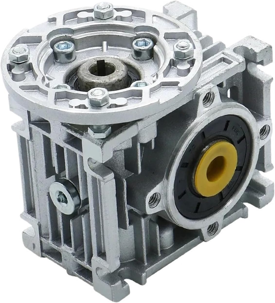 Worm Gear Reducer NMRV030 High Tq Gearbox Input 9/11mm Output 14mm Suitable for Nema23 63B14 Flange Induction Motor(RATIO7.5-56B5)