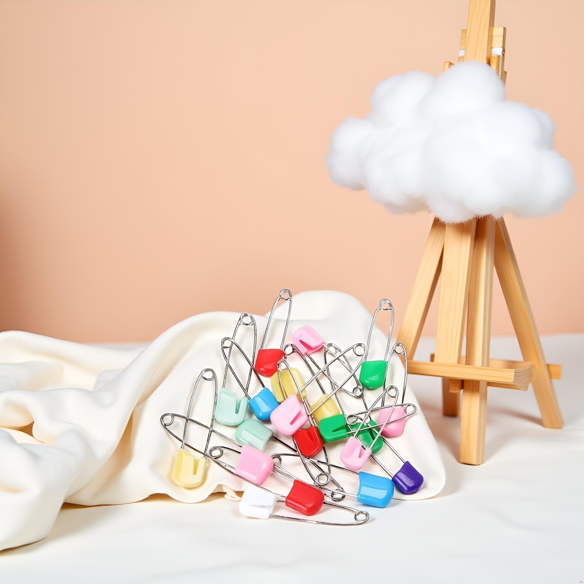 20Pcs Colorful 2 Inch Baby Infant Child Cloth Nappy Diaper Pins Safety Locking Holder Colorful Safety Pins Heavy Duty - Image 3