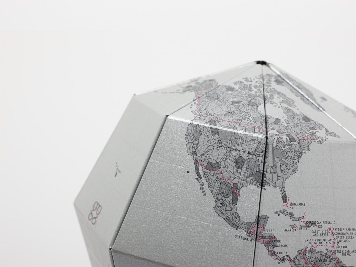 Globe world map The composition of the earth assembly kit material Paper Craft intellectual educational puzzle interior Earth's Axis 23.4 Degree Sectional Globe RAW MATERIALS Metal ALEXCIOUS