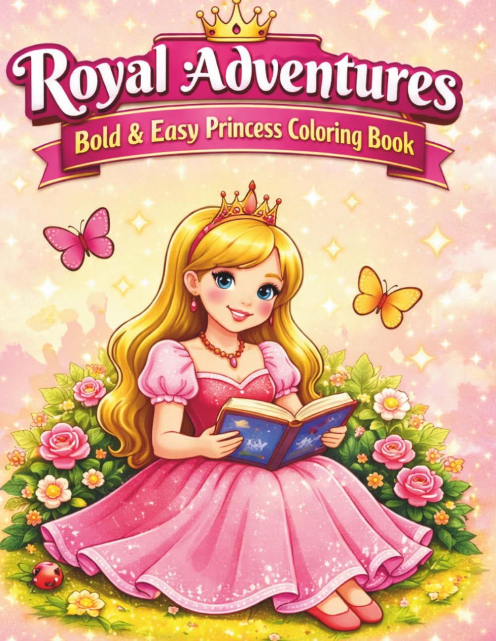 Royal Adventures: Bold & Easy Princess Coloring Book