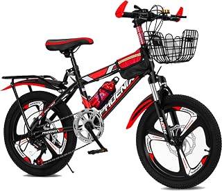 LLF 18/20/22 Inch Mountain Bike,Magnesium Alloy Wheel,7 Speed Variable Speed Disc Brake Shock Absorption Bicycle for Boys Girls(Size:20inch,Color:Red)