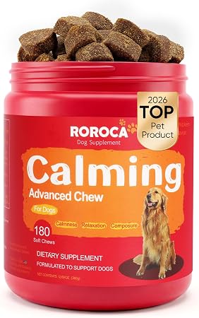 ROROCA Calming Chews for Dogs – Anxiety Relief with Melatonin