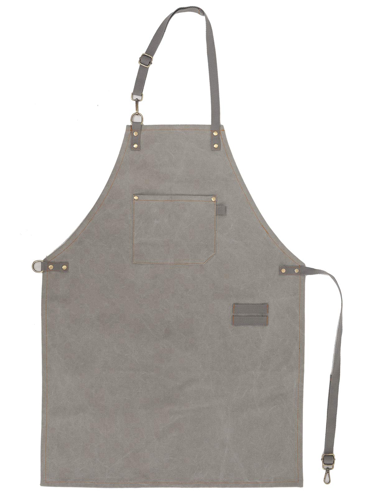 Leinwand Schürzen, Schwerlast 16oz Canvas Tool Schürze, Metall Hardware Verstärkung Chef Schürze mit Tasche Extra Lange Riemen Verstellbar M-XXL