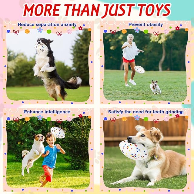 Foto 7 de 7 de SKJJM Pelota para Perros Indestructible, Resistente Juguete para Perros para Masticadores Fuertes