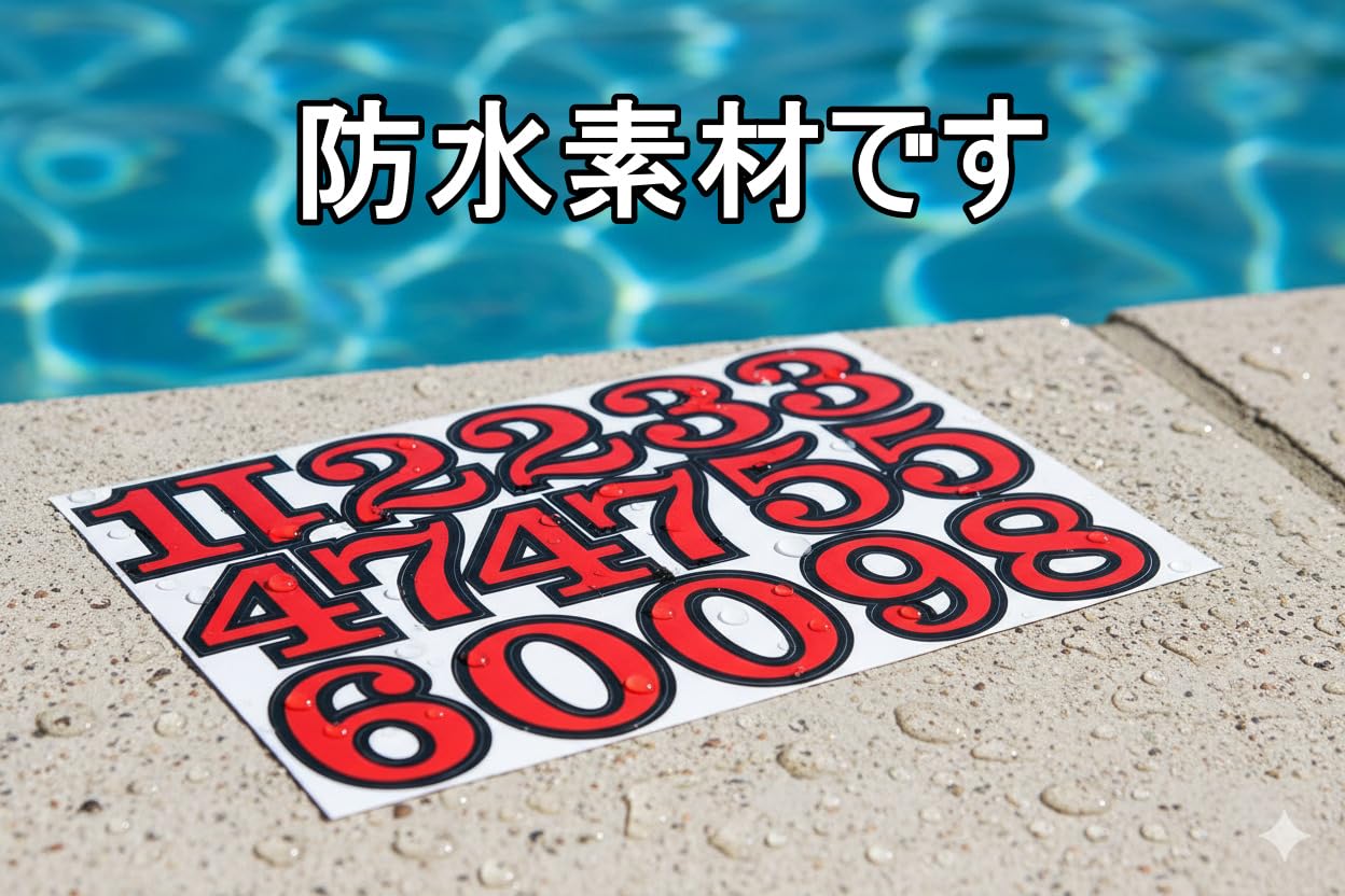 Amazon.co.jp: （シャシャン）XIAXIN 数字 ステッカー セット 防水