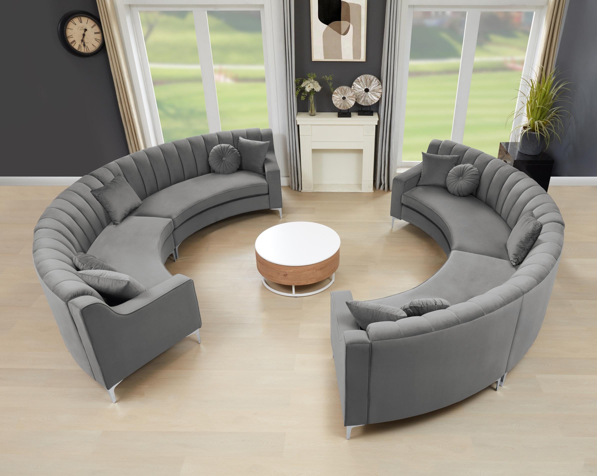 Amazon.com: Legend Vansen L Semicircle Velvet Sofa 141.34